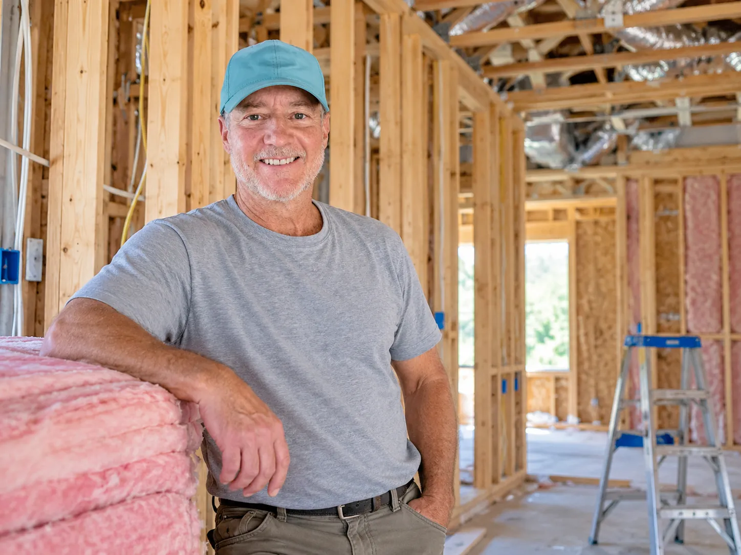 Lone Star Energy Savers team member at a construction site